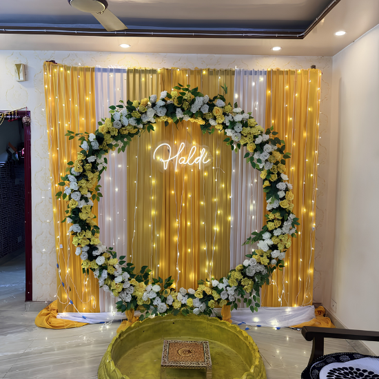 Haldi Ceremony Decoration 1 Haldi Ceremony Decoration
