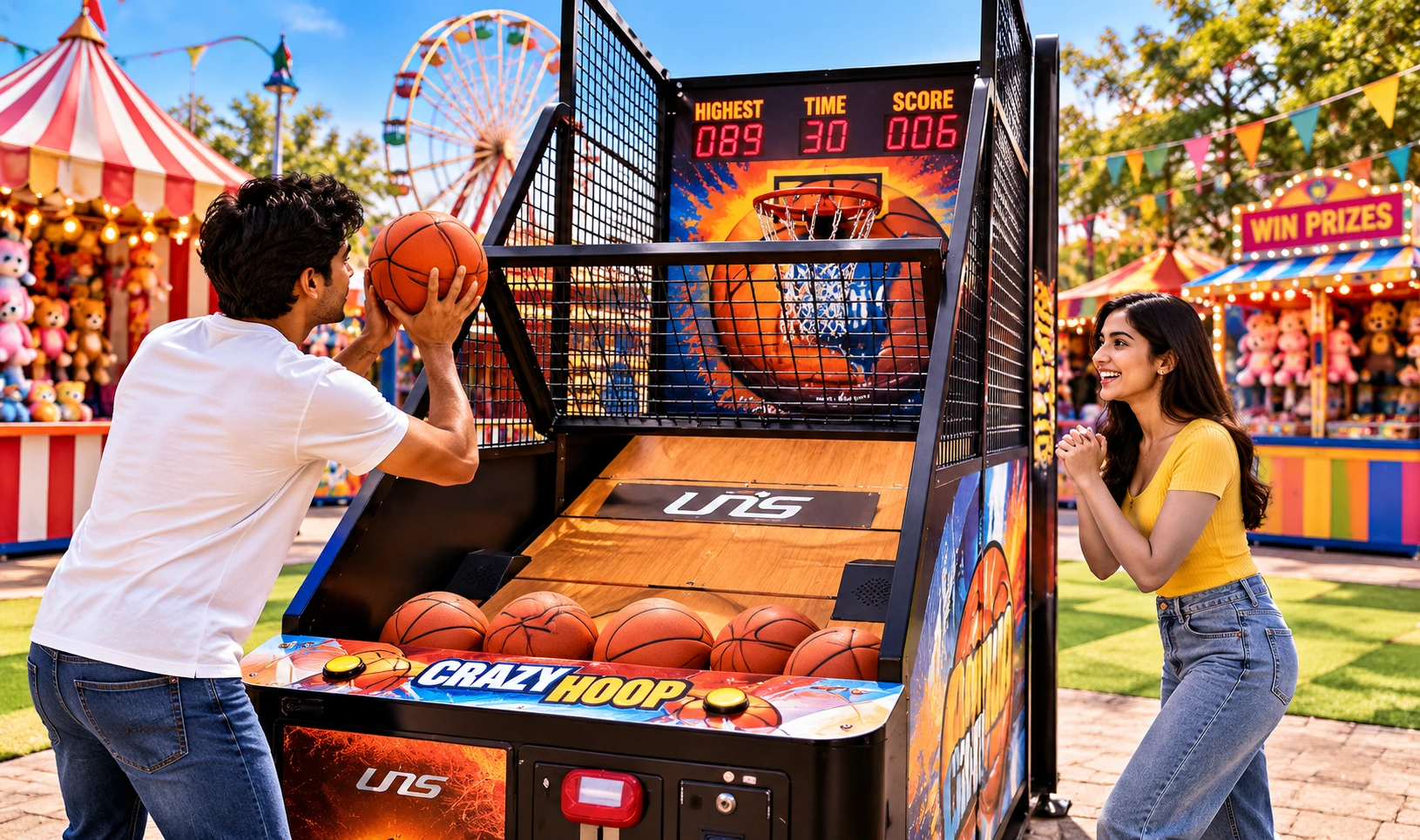 ball on the basket game on rent