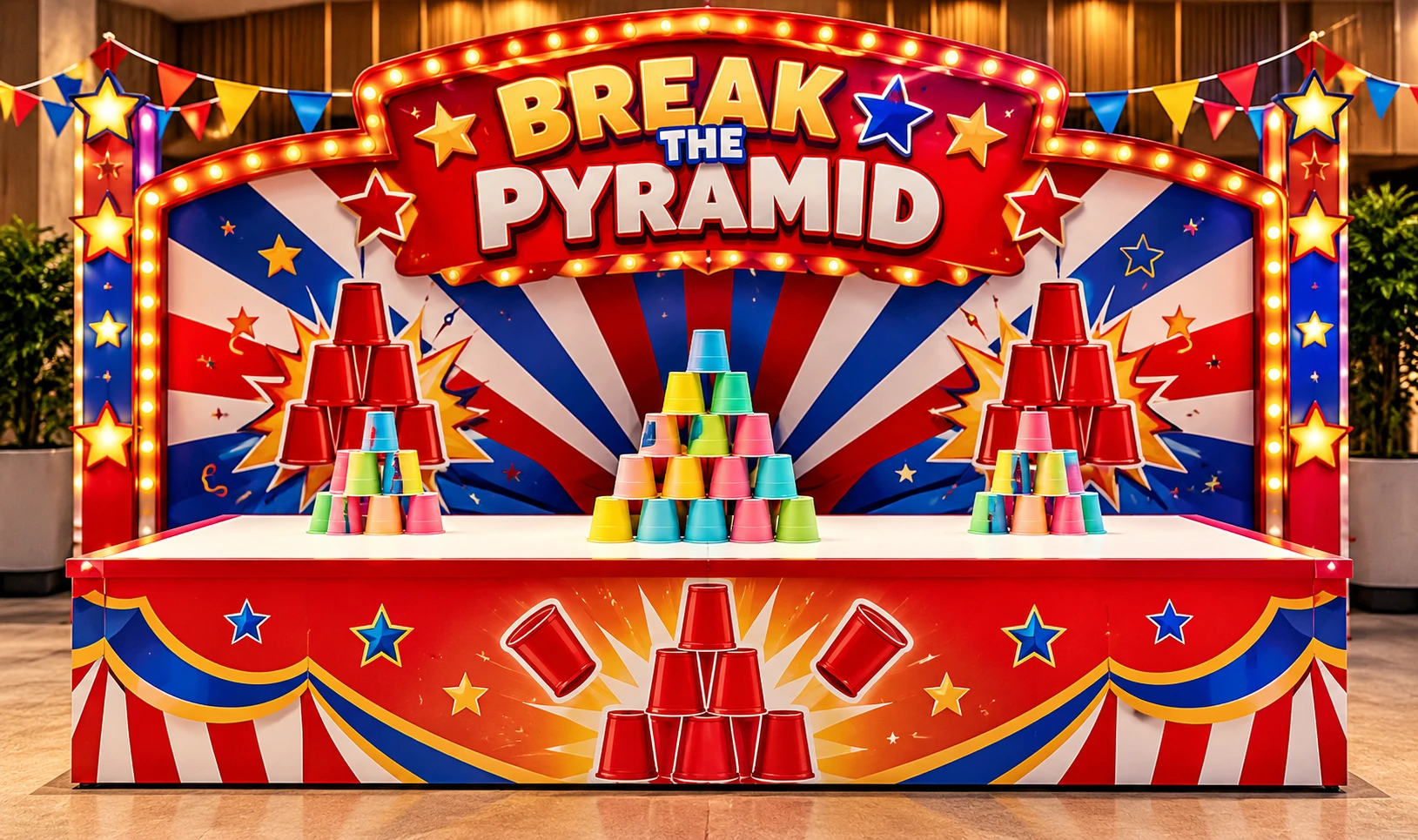 break the pyramid game on rent